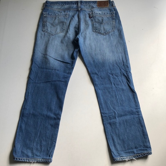 levi jeans with red stitching